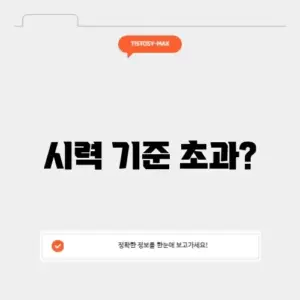 운전면허 갱신 시력 부적합