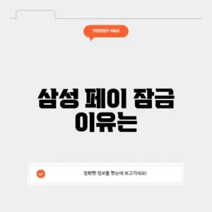 삼성 페이 지문 인식 오류 및 비밀번호 5회 틀림