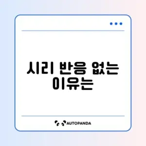 아이폰 시리(Siri)야 안됨 및 음성 인식 오류