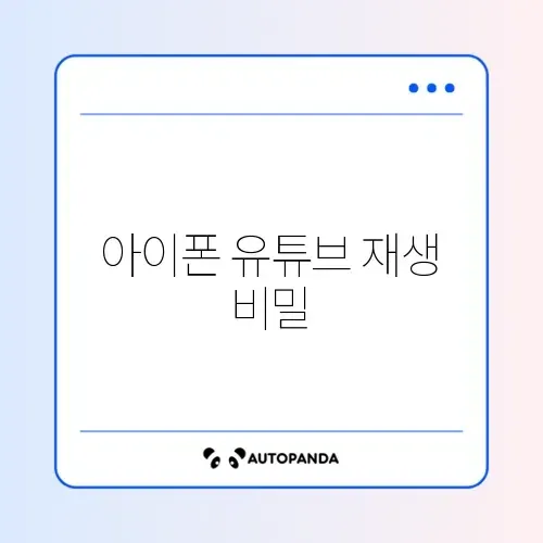 아이폰 유튜브 PIP 모드 안됨 (백그라운드 재생)