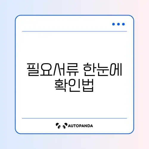 청년내일저축계좌 필요서류 완벽 정리 가이드