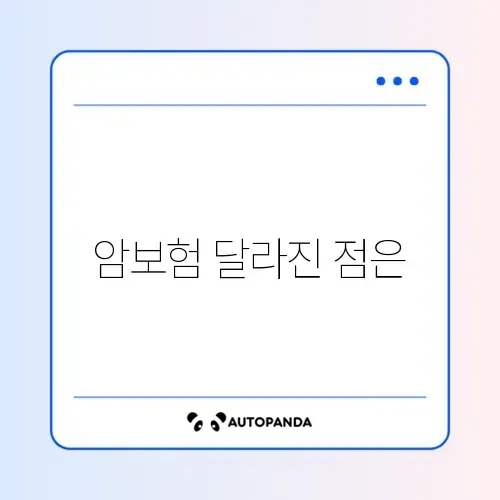 암보험 변경사항