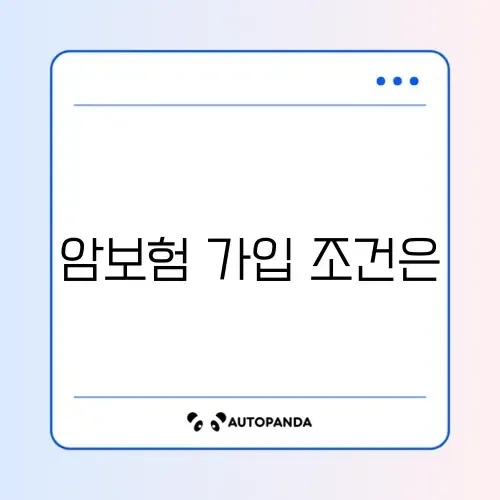암보험 소득기준