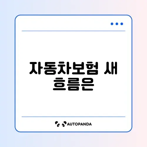 자동차보험 변경사항