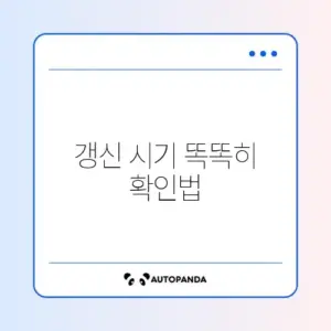 자동차 보험 갱신 시기 쉽게 확인하는 완벽 가이드