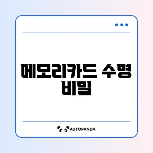 자동차 블랙박스 메모리카드 완벽 관리 방법 알아보기