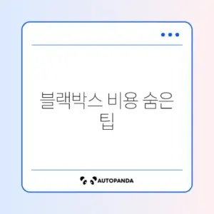 자동차 블랙박스 설치 비용 평균과 절약 방법 완벽 정리
