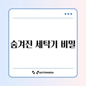 세탁기 곰팡이 완벽 제거법, 과탄산소다 활용 가이드 알아보기