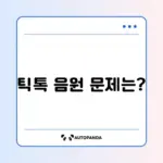 틱톡 음원 저작권 문제, 완벽하게 해결하는 방법 알아보기
